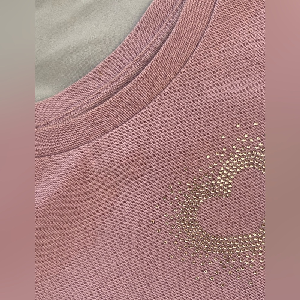 light purple rhinestone heart top